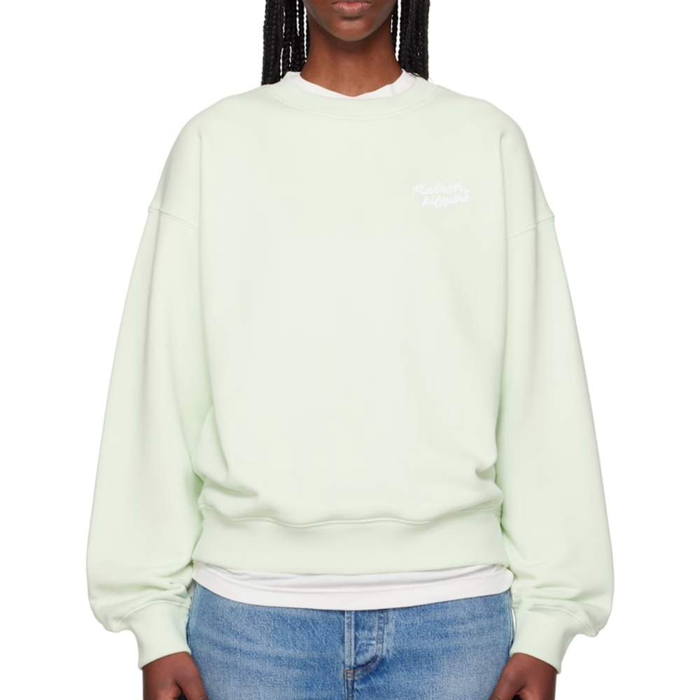 MAISON KITSUNE Light Green Sweatshirt